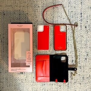 Kate Spade iPhone 12 Pro magnetic wrap folio on a chain